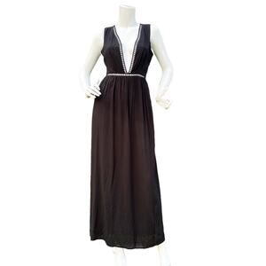 TOBI 90s V-Neck Maxi Length Dress ~ LBD Cutout Detailing- New with Tags Small